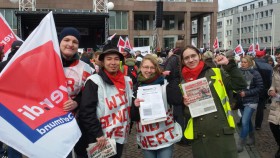 SAV-Mitglieder aktiv beim Streik in Dortmund